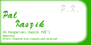 pal kaszik business card